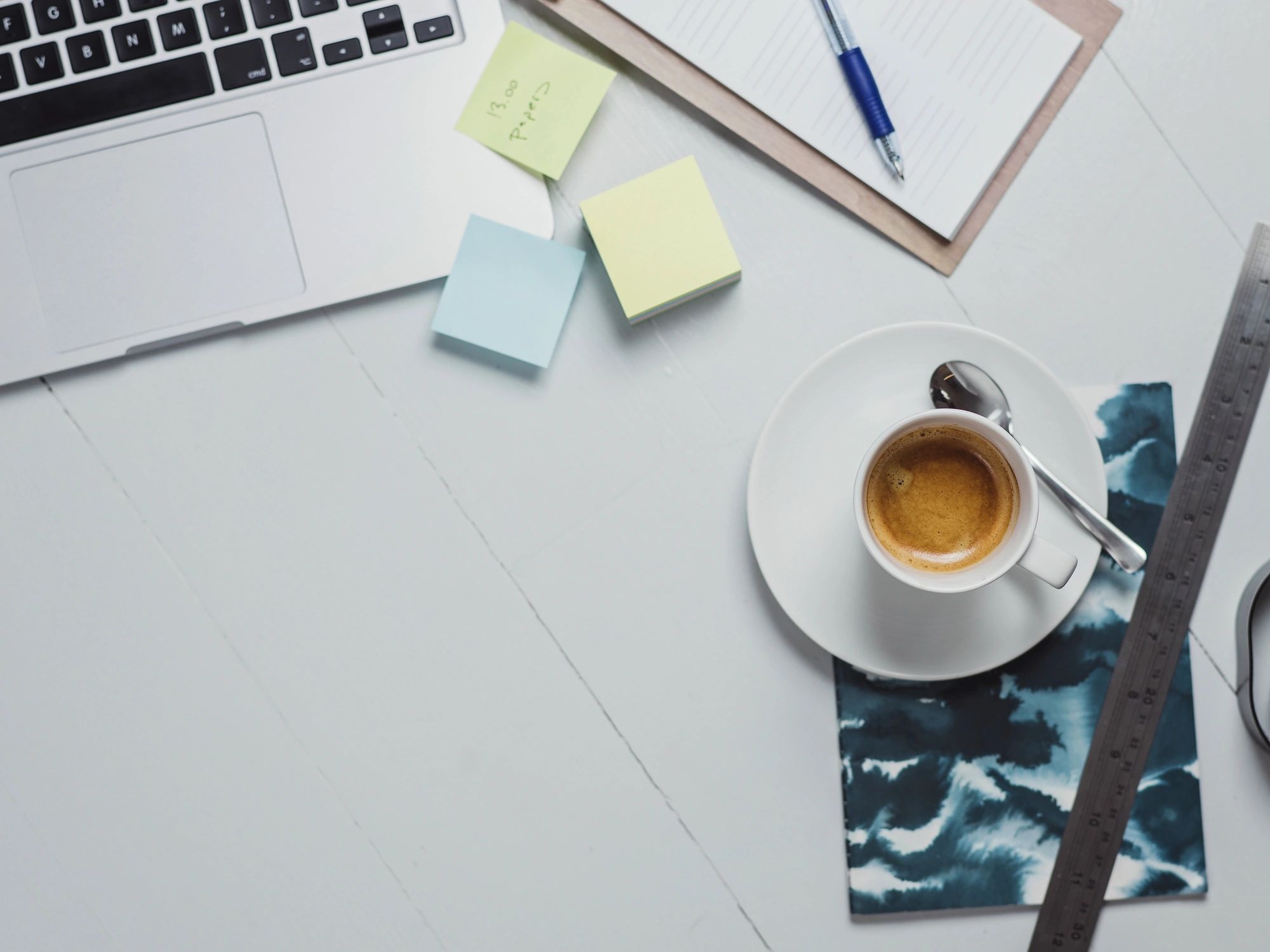 Desk workspace for writing satirical ‘field notes’ in WordPress